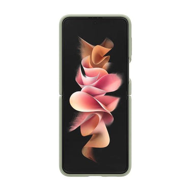 Samsung Silicone Cover With Ring for Galaxy Flip 3 - Olive Green - Accessories